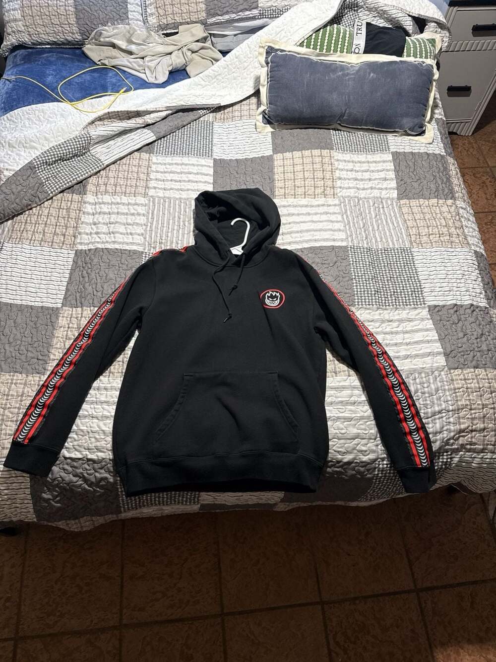 Spitfire Wheels 'The End' Pullover Hoodie with Bighead Sleeve Tape